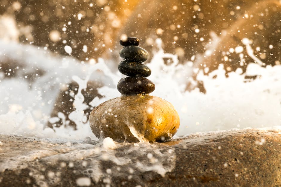 Zen garden stones in perfect balance — calm as a productivity principle