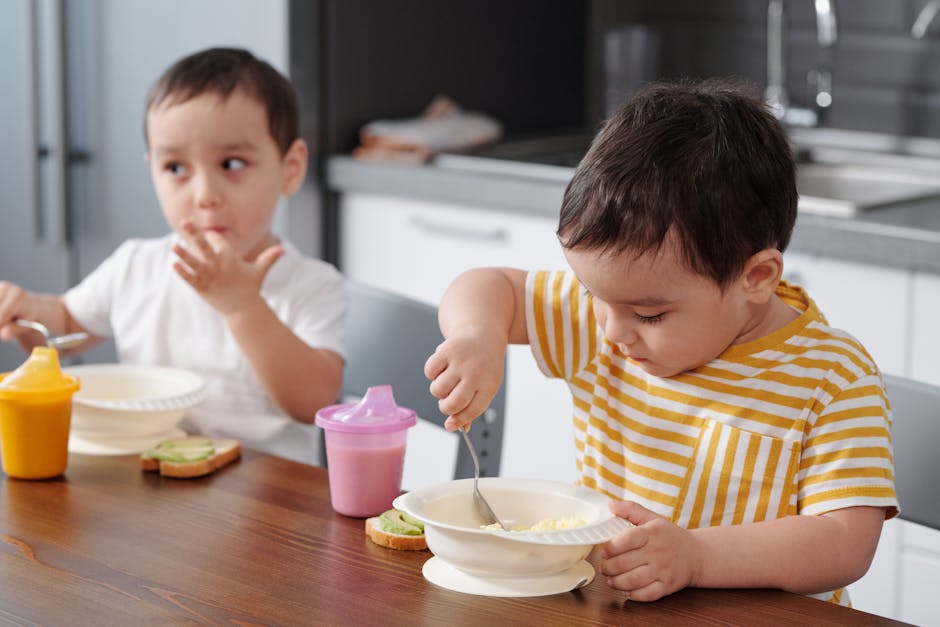 A parent and child sharing a morning breakfast routine